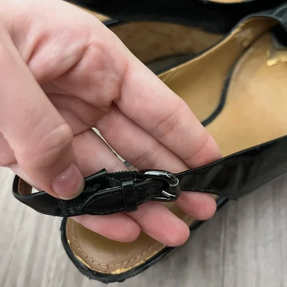 Coach Black Patent Leather Wedges - Picture 7 of 12